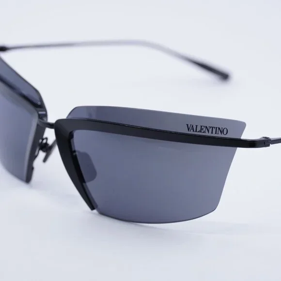Valentino V-LURE VLS-130A Sunglasses Shiny Black Square  display picture 3